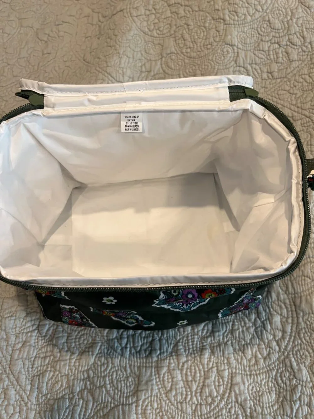 Vera Bradley Ripstop Lunch Cooler Kew Gardens Green